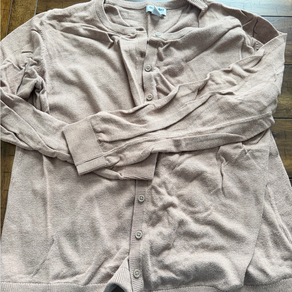 Women’s Lg Old Navy Caramel mid weight Cotton Cardigan